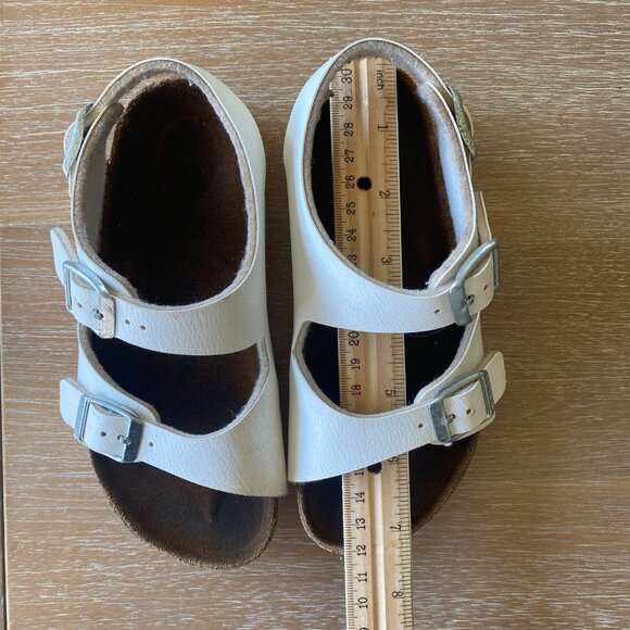 Birkenstock White Roma Child 3-Buckle Adjustable | Size 29 (US 11) - Picture 11 of 13